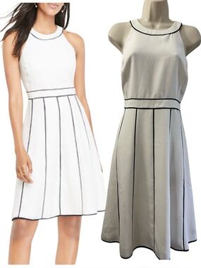 Ann Taylor White and Black Fit and Flare NWT Size 6 MSRP $149